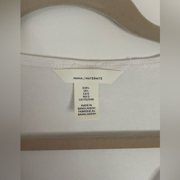 H&M Maternity Shirt nursing/ breastfeeding size large white - Picture 3 of 5